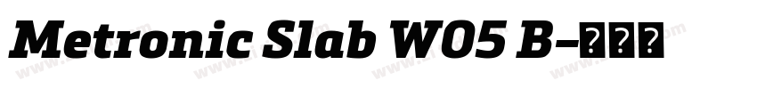 Metronic Slab W05 B字体转换